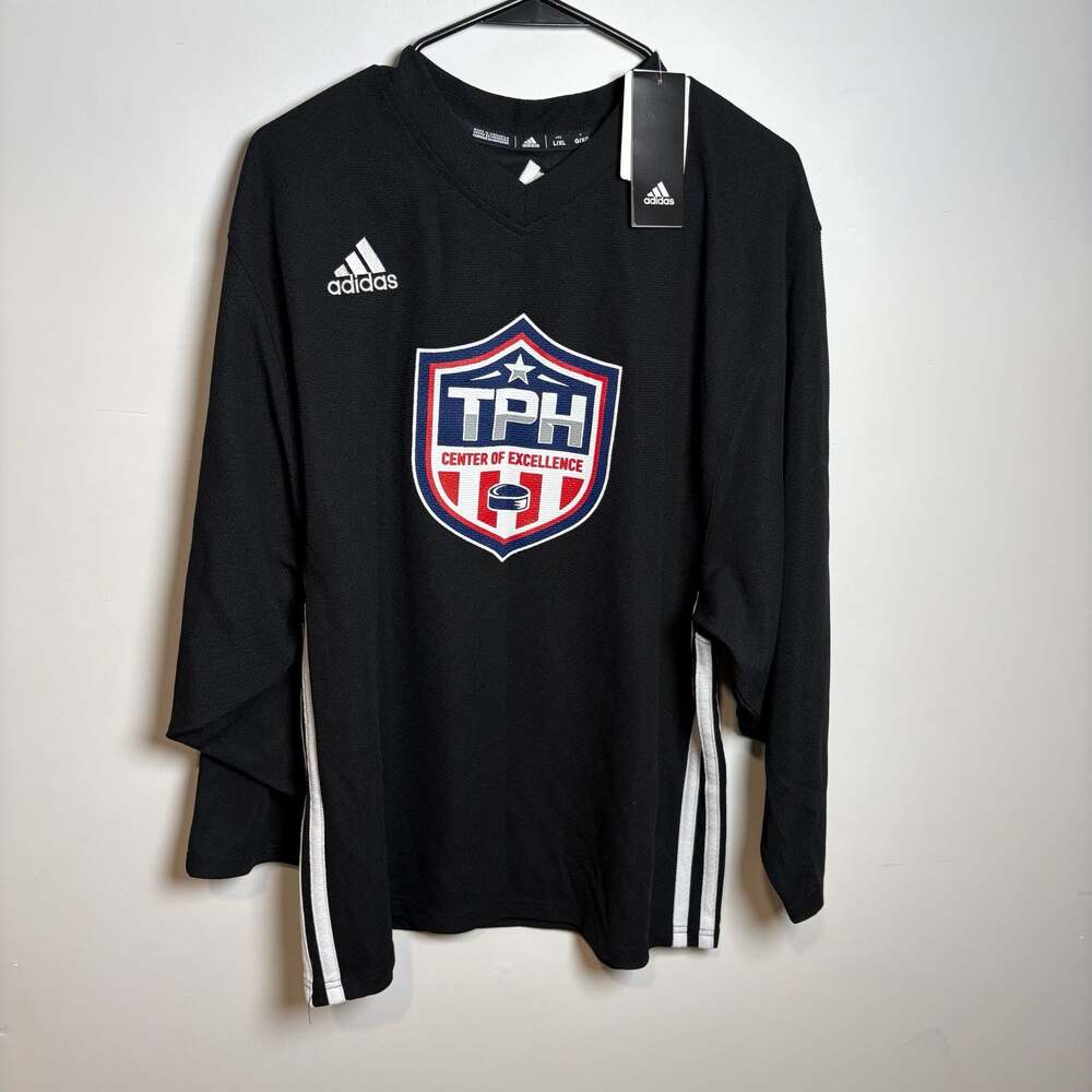 Adidas TPH Center of Excellence Black Hockey Jersey NWT L/XL
